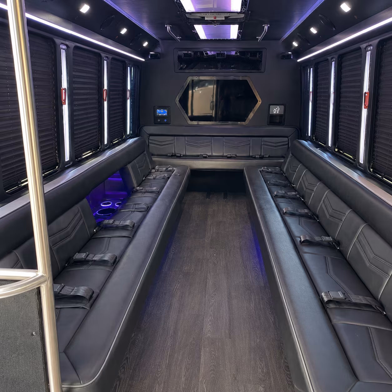 altoona 18 passenger party bus interior