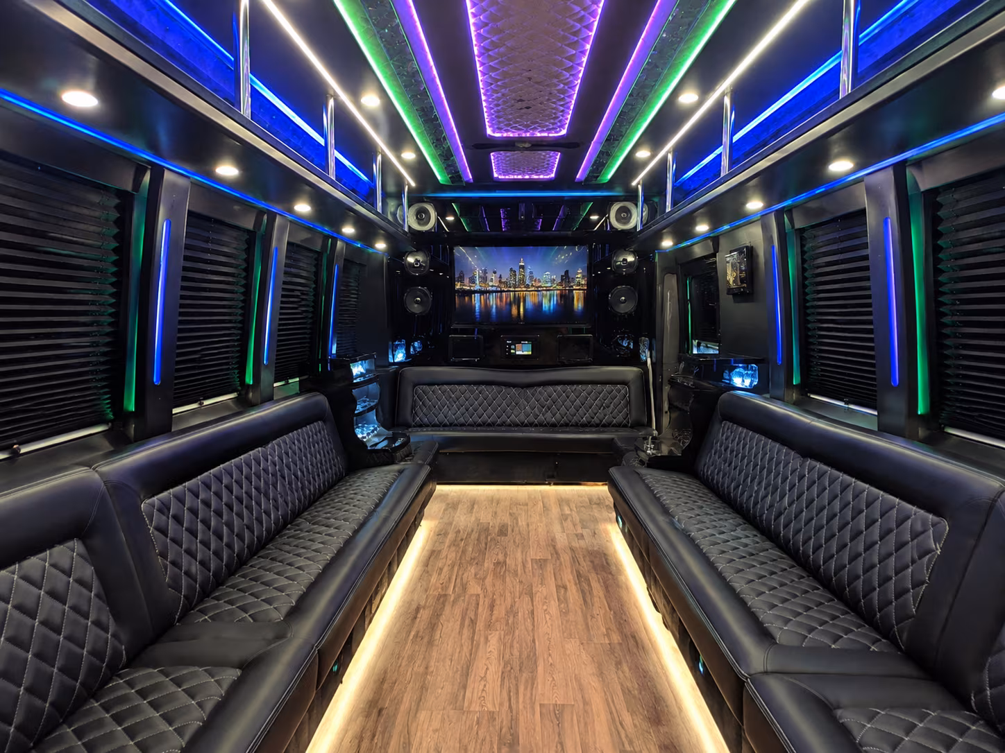 altoona 25 passenger party bus interior