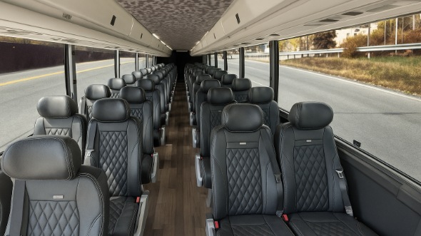 Interior of Charter Bus Company Altoona's 28 Passenger Mini bus in Altoona