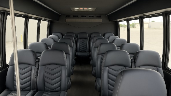 Interior of Charter Bus Company Altoona's 30 Passenger Minibus in Altoona