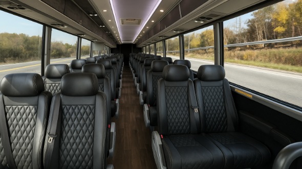 Interior of Charter Bus Company Altoona's 35 Passenger Minibus in Altoona