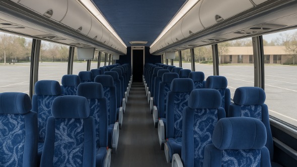 Interior of Charter Bus Company Altoona's 54 Passenger Charter Bus in Altoona