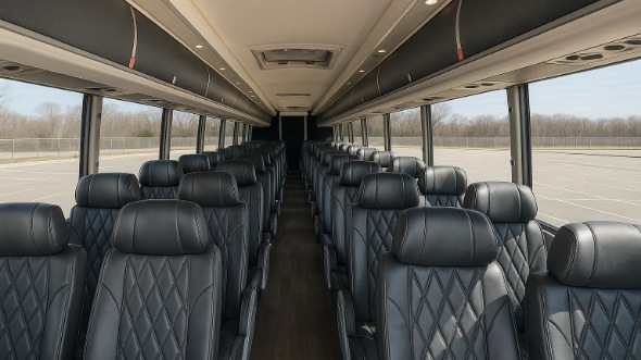 Interior of Charter Bus Company Altoona's 55 Passenger Charter Bus in Altoona